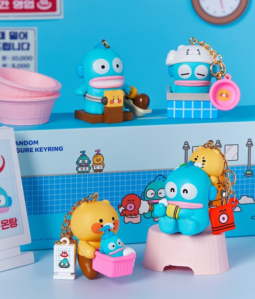 【ハンチュン温泉】ハンギョドン X チュンシク ランダム フィギュア キーリング 4種セット / 韓国公式ストアグッズ こどもプレゼント 韓国お土産 チュンシク 춘식이