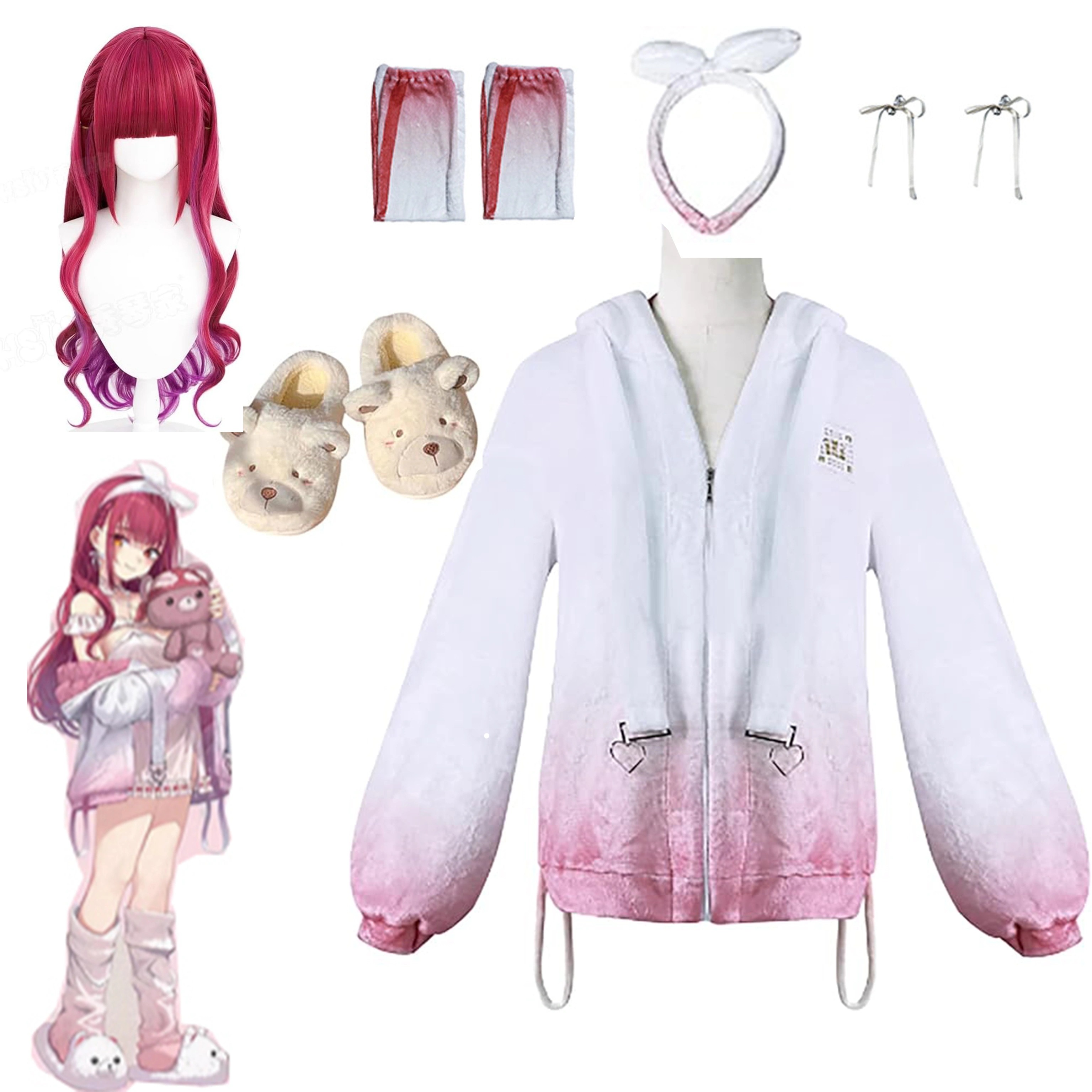 【全シリーズ発売中】 【値引き中】靴 ウィッグ 衣装＋髪飾り＋足飾り コスプレ 祭り ハロウィン まりん ほうしょう 衣装 コスプレ 船長 キャミソールスカート パジャマ 部屋着 宝鐘マリン ホロライ