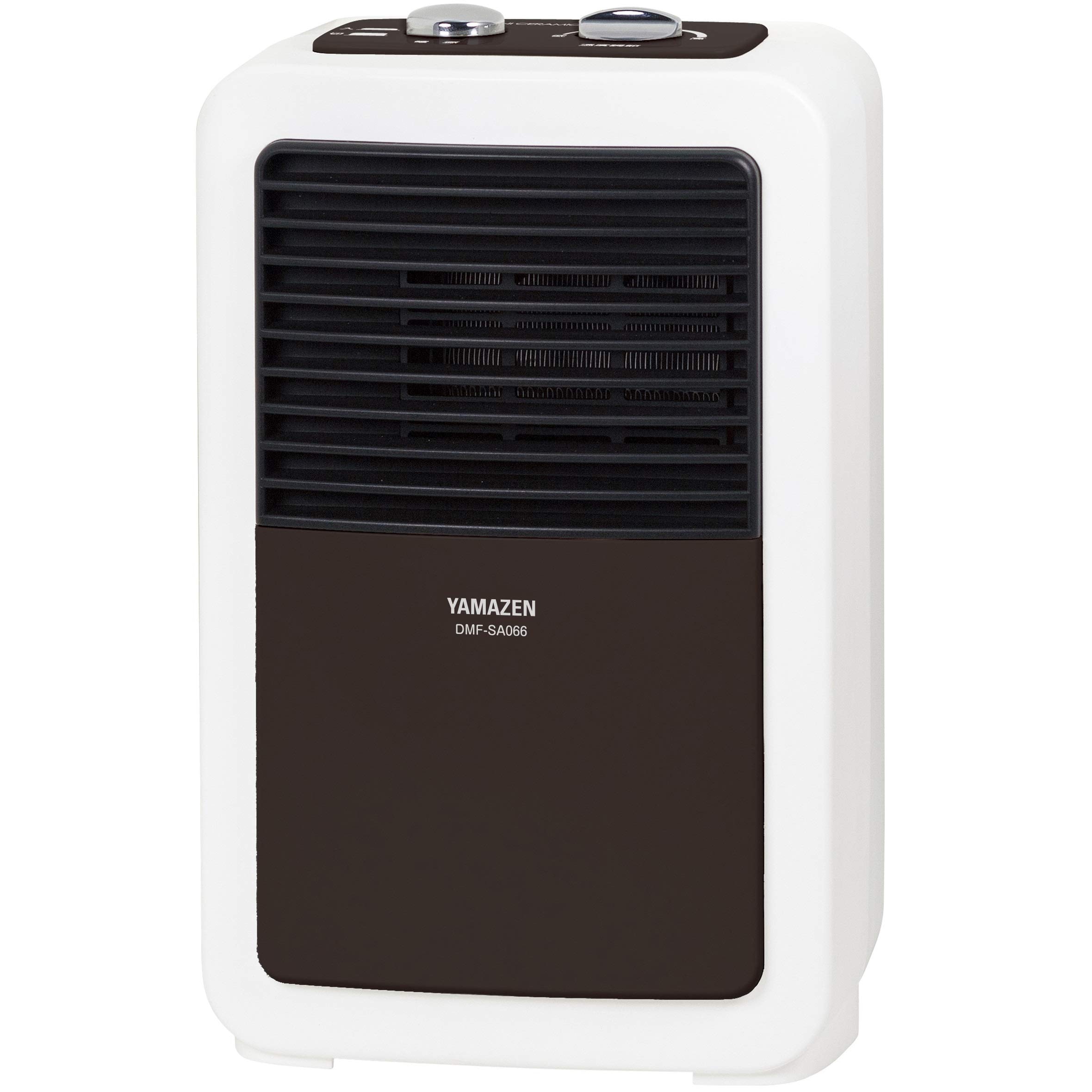 セラミックヒーター ミニタイプ (温度調節機能付) (転倒OFFスイッチ) ブラウン DMF-SA066(T) [メーカー保証1年]