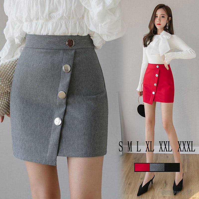 タイトタイトスカートレディース 無地 膝上丈 ハイウエスト シンブル オシャレ セクシー カジュアル