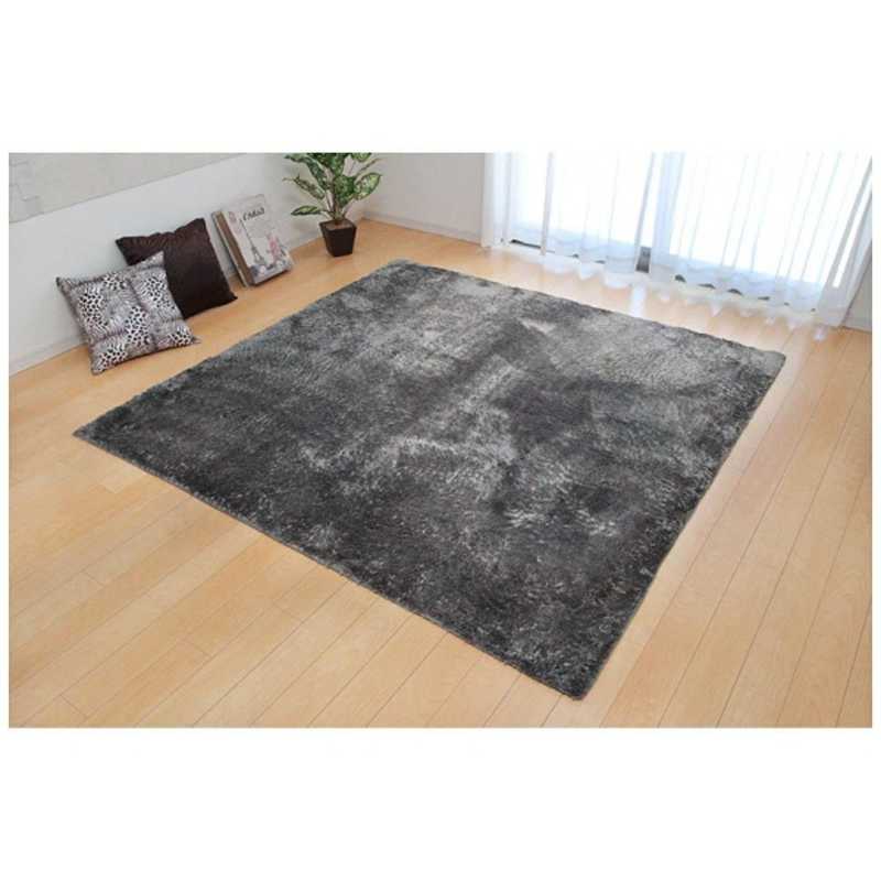 イケヒコ　ラグ シャギー調 (ラルジュ) (約200×250cm/グレー) 7,898円