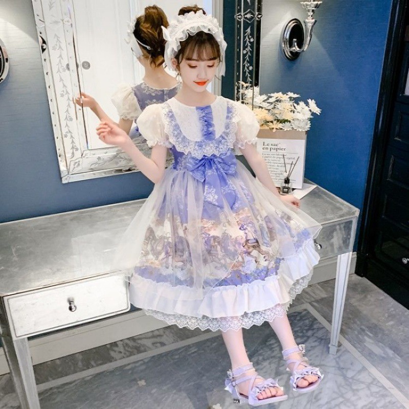夏の女の子大人 ロリータワンピースフルセット