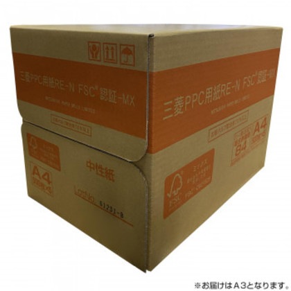 オストリッチダイヤ 三菱PPC用紙 RE-N FSC認証-MX A3 500枚包3冊入1箱 フ-072RN