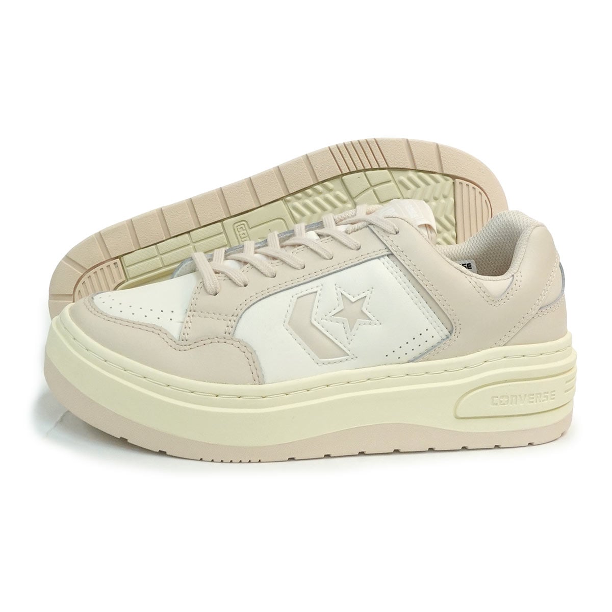 スニーカー 厚底 レディース ウエポン WEAPON PLTS OX ピンクベージュ