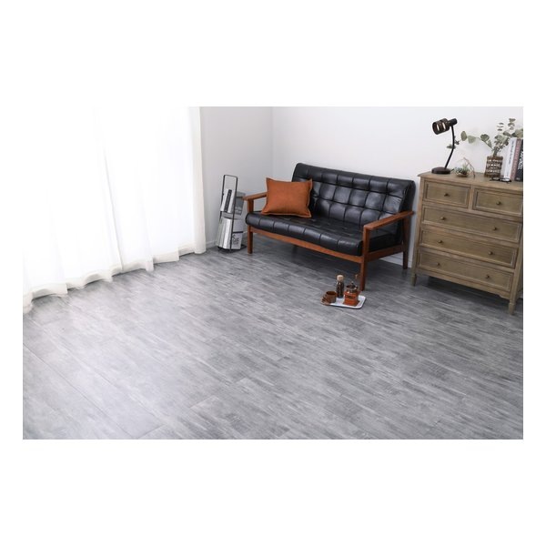 WFT-03 ウッド調フロアタイル 約91.4×15.2cm 72枚入り 約6畳分 グレー 81955962