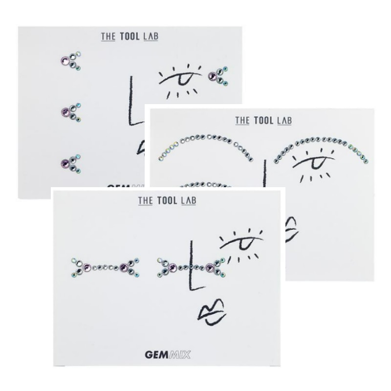 ジェムミックス（フェイスクリスタルステッカー3点セット）