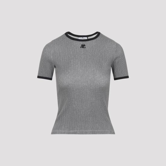 COURREGES Women Tops 126JTS017JS0223 B217 HOUNDSTOOTH BLACK