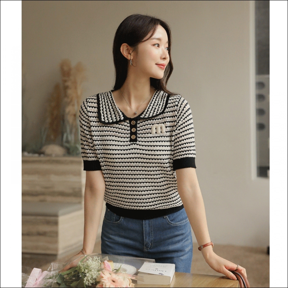 クリック＆ファニーエンビスコースカラーマッチングカラーニット