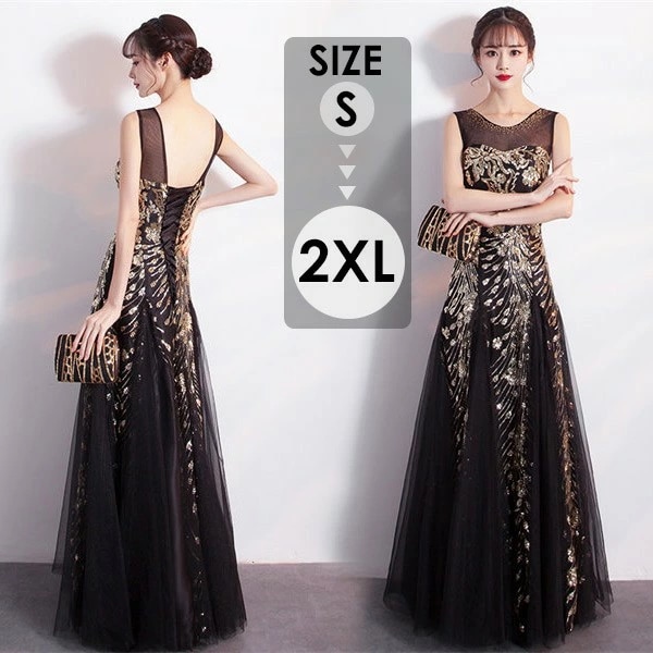 ドレス 大人 ピアノ 発表会 ロングドレス 演奏会 演奏会用ドレス ピアノ発表会 黒 結婚式 高校生 パーティードレス 演奏会ドレス 母親 コンクール イブニングドレス ロング 袖なし 編み上げ お呼