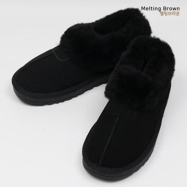 女性スエードの毛皮の靴 冬のフラットシューズ PR88
