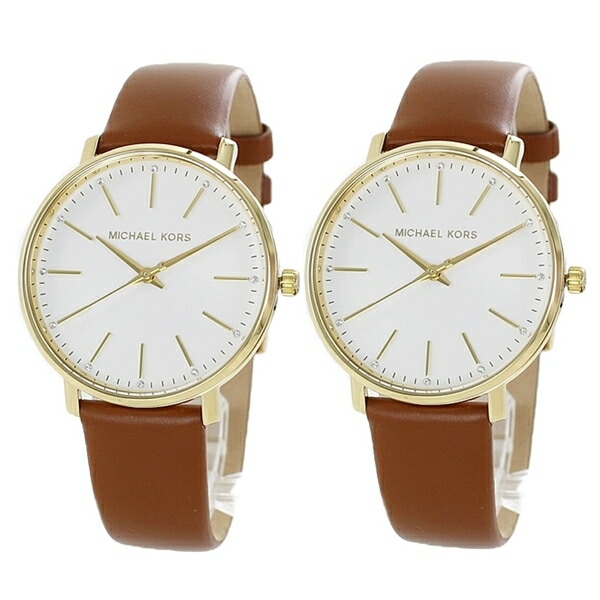 マイケルコース 腕時計 手表 ペアウォッチ パイパー メンズ レディース ブラウンレザー おそろい ペア 時計 MK2740MK2740 誕生日プレゼント ポイント消化