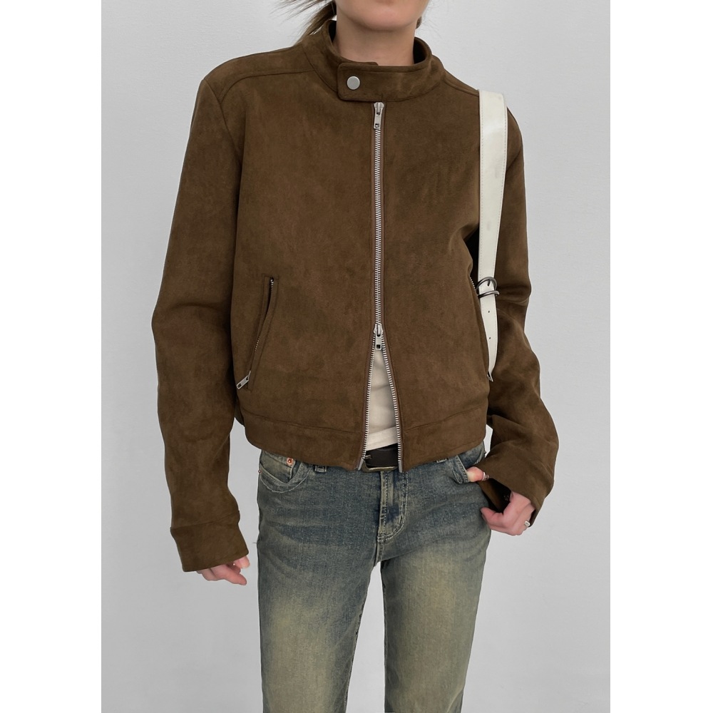 ブラックアップ [秋新品] [製] ウォルナットスエードジャケット