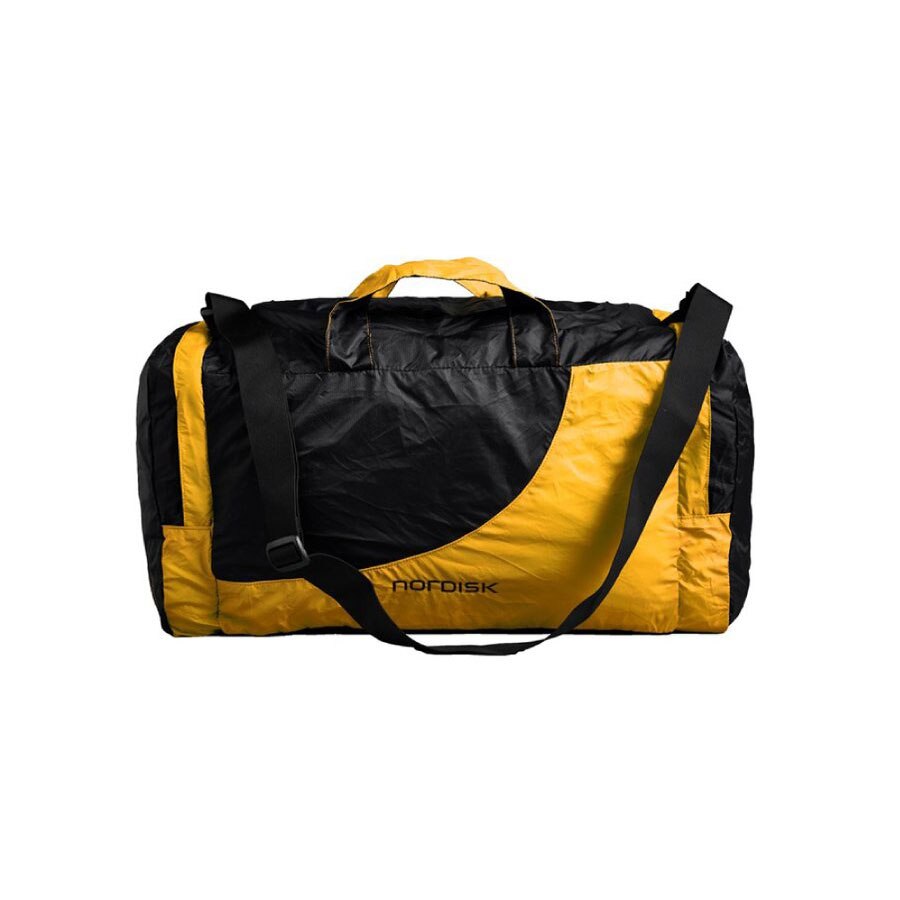 送料無料 ノルディスク ビランド 45L ポケッタブル トラベルバッグ Nordisk Billund 45 Travel Bag Black/Mustard Yellow 133085