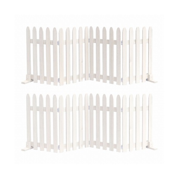 住まいスタイル WF-160F-2P-WHT 折り畳めるウッドフェンス160(2枚組) ホワイト メーカー直送