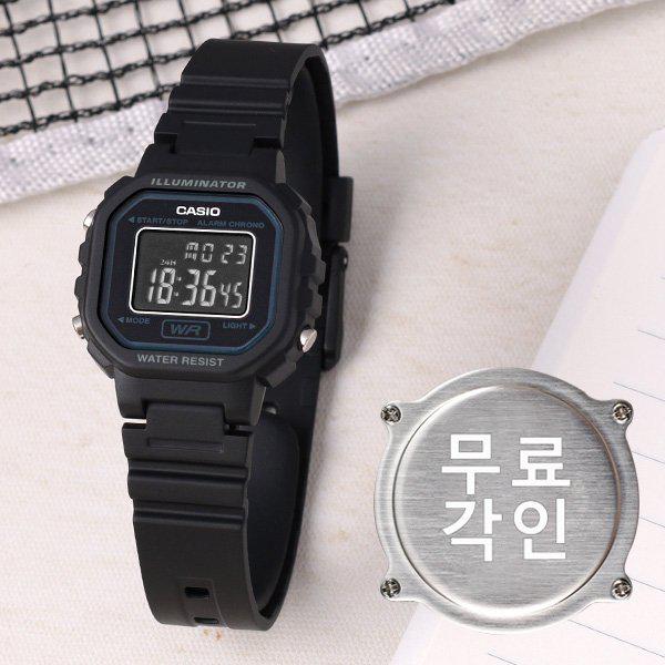 無料刻印 LA-20WH-1B 学生 子供 女の子ウレタン時計 d