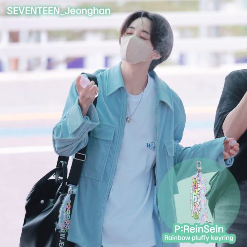 SVT, SKZ 着用 레인보우 플러피 키링