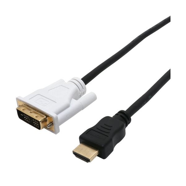 （まとめ） ナカバヤシ ミヨシHDMIオス - DVI-D-D18+1ピン オス シングルリンク対応 1m ブラック VDH-10／BK 1本 (×3セット)