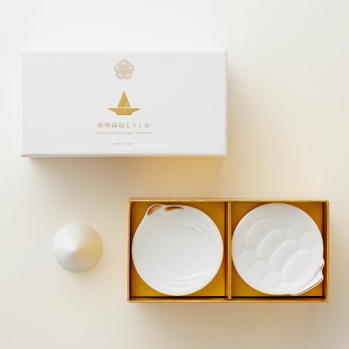 盛り塩セット 動物縁起もりしお 鶴亀セット/梟猫セット WDH 【沖縄不可】