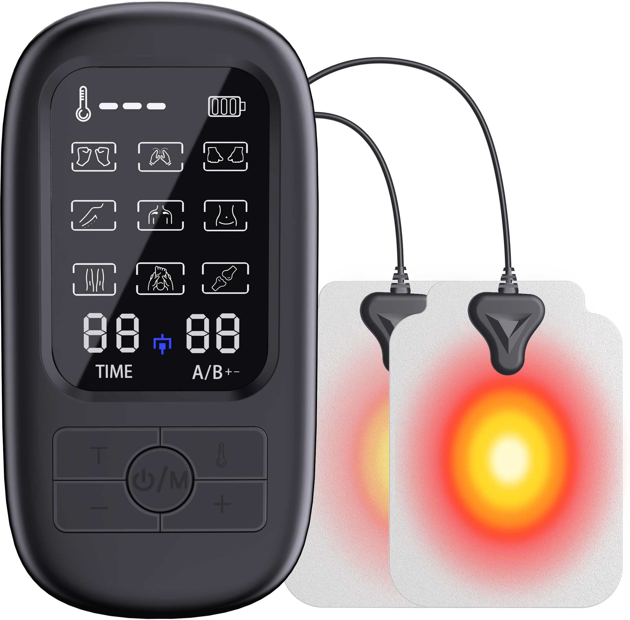 SENPPLE 温熱 EMS リラクゼーション器 全身筋肉刺激 9モード 19階段強度 超軽量 誕生日 母の日 父の日 両親のプレゼントに最適(black)