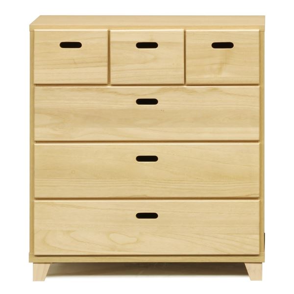 日本製 天然木 チェスト 4段 オイル塗装仕上げ 74.5cm幅 ナチュラル 完成品 タンス 衣類収納 引出し収納