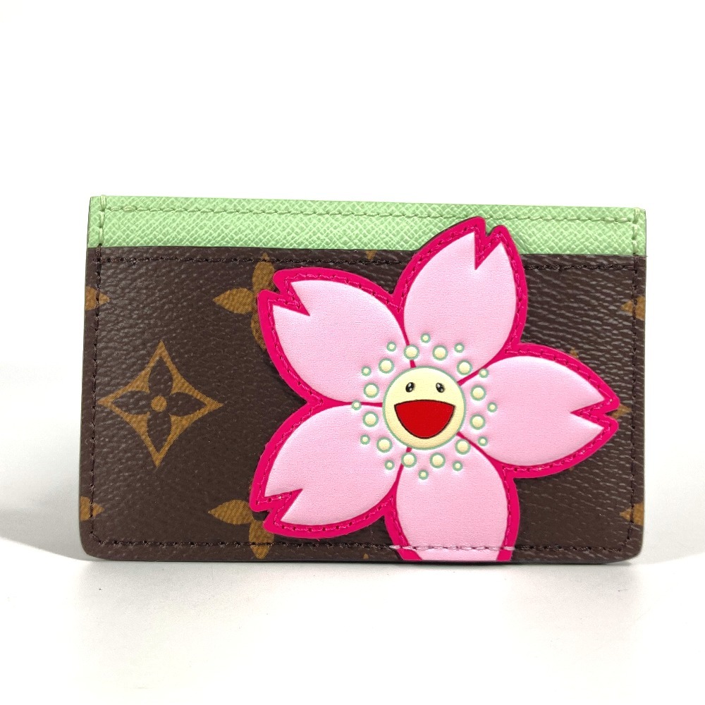 カードケース M13429 LV × TM カードケース ポルト カルト・サーンプル 村上隆 チェリーブロッサム 名刺入れ パスケース モノグラムキャンバス ブラウン