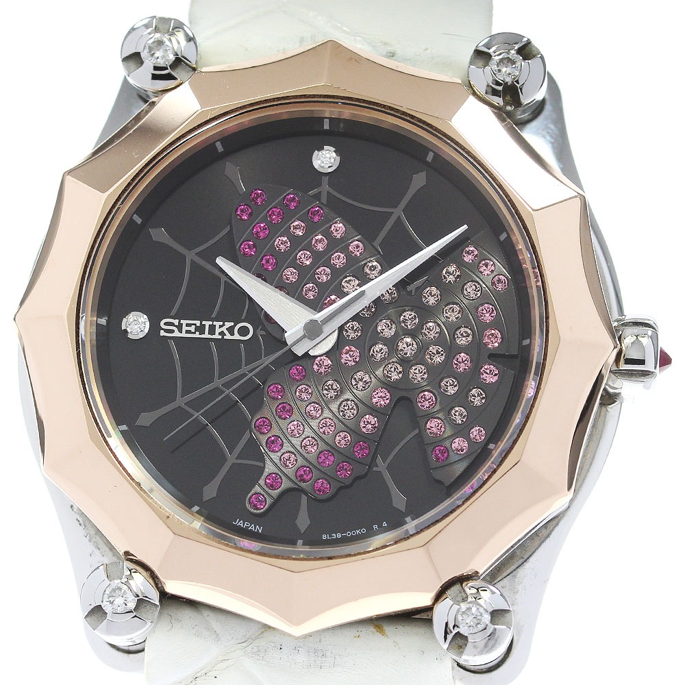 セイコー SEIKO STLL004/8L38-00L0 レディガランテ 2Pダイヤ K18PG ルビー/スワロスキー 自動巻き レディース 保証書付き_863735【中古】 222,800円