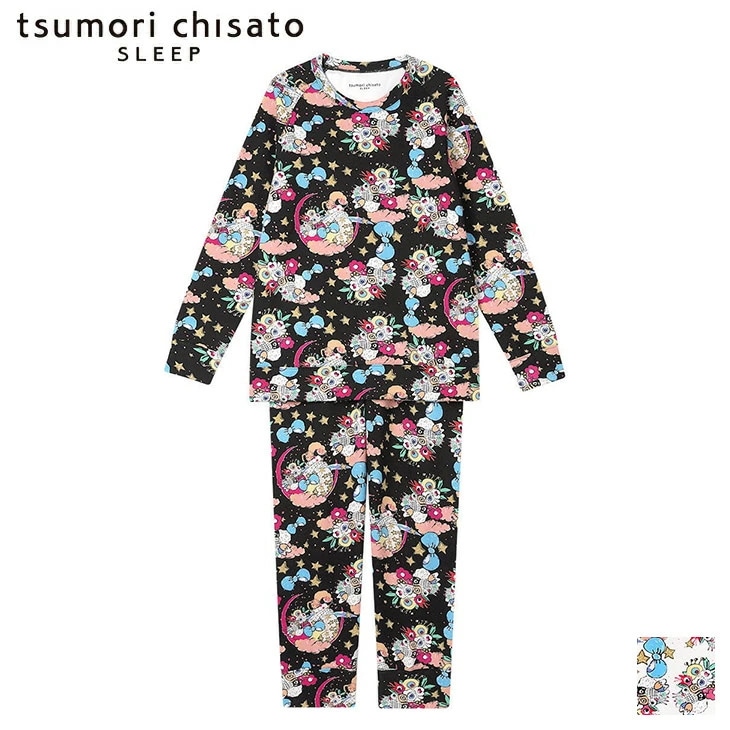ツモリチサト tsumori chisato ワコール wacoal パジャマ ルームウェア 部屋着 長袖 裏起毛 不思議の国の夜 ツモリチサトスリープ 寝間着 秋冬 UDW406