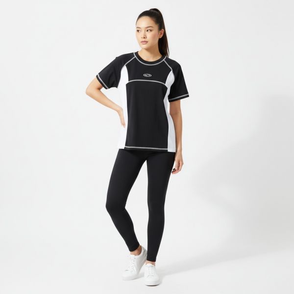 [Cheongha PICK](Woman) Utility Round Neck Cut-Out Short Sleeve T-Shirt_2COLOR