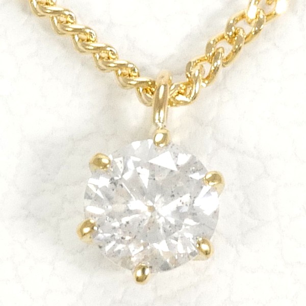 K18 18金 YG イエローゴールド ネックレス ダイヤ 0.121 ジュエリー 中古