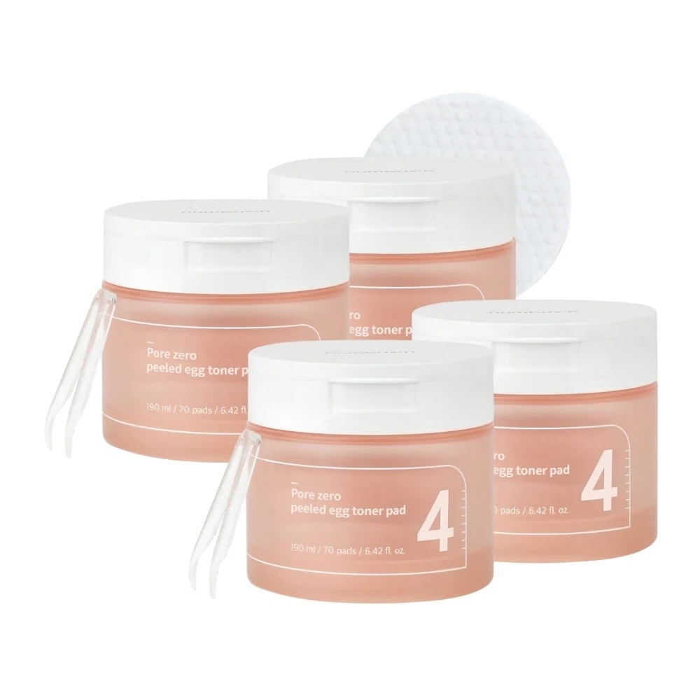 【毛穴ケア＆たまご肌】トナーパッド 70枚×4個／2+2セット／保湿＆角質オフ