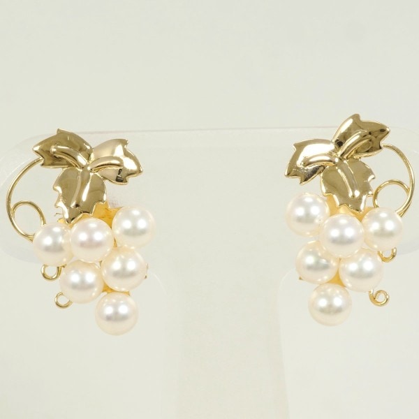 K18 18金 YG イエローゴールド イヤリング パール(真珠) ジュエリー 中古