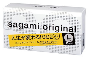 【単品】 サガミオリジナル002 コンドーム 薄型 ポリウレタン製 0.02ミリ Lサイズ 10個入