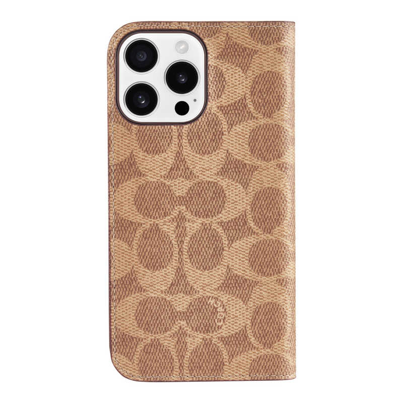 COACH　iPhone 16 Pro Max Coach Folio Case - Signature Tan w/ Recycled　CH054148