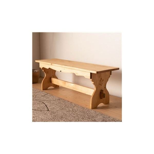 ダイニングベンチ ナチュラルブラウン ベンチ スツール ダイニングチェア 椅子 チェアー 天然木 カントリー おしゃれ 北欧 組立品