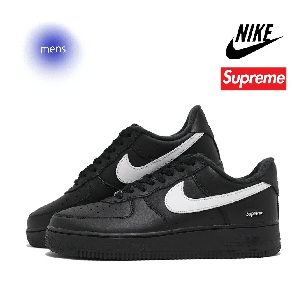 NIKE ナイキ エアフォース × SUPREME シュプリーム スニーカー AIR FORCE 1 LOW SP BLACK ( ブラック AF1 メンズ コラボ CU9225-002 )