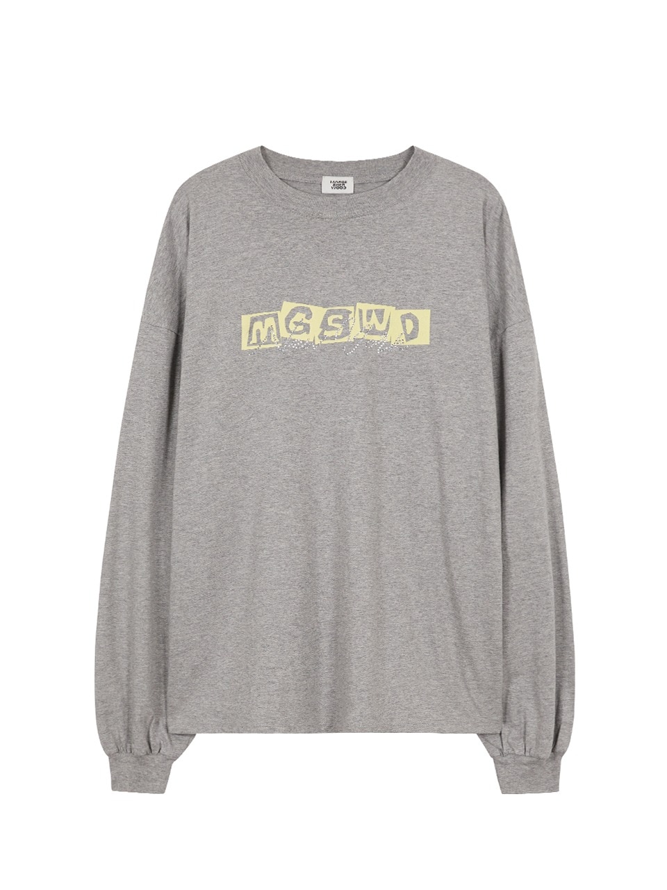 【MARGESHERWOOD】 NEW YORK CRYSTAL-CUT LONG SLEEVE : MELANGE GREY