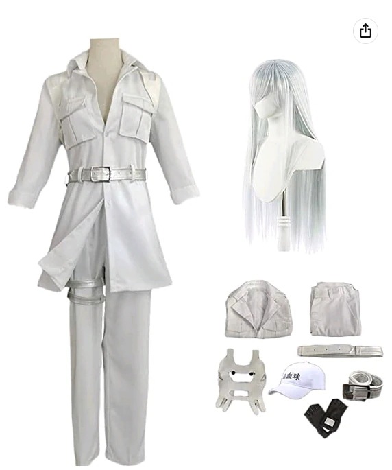 コスプレコスチュームコスチューム白血球1196ウインドスーツ+ウィッグセットドレスアップパーティーイ