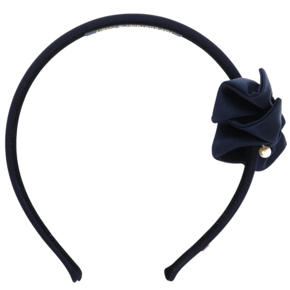 美品 アレクサンドルドゥパリ リボンカチューシャ その他アクセサリー ファブリック/ファブリック ネイビー 1409【中古】 レディース