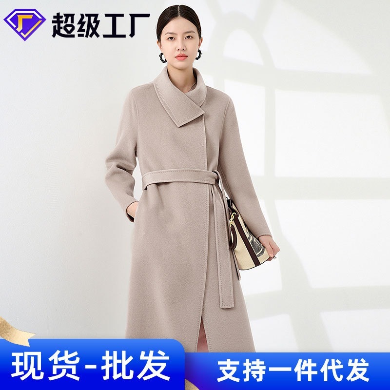 純カシミヤ桐郷濮源コート女性2025秋冬両面コート秋冬仕事