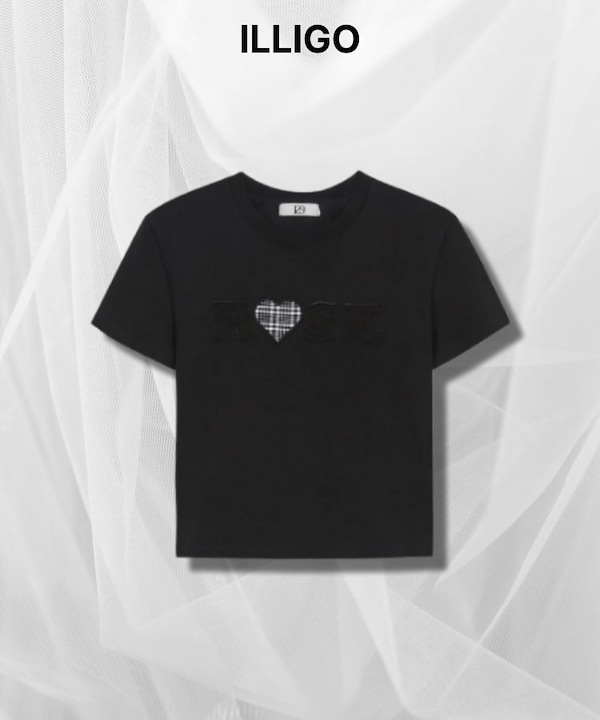Qoo10 ILLIGO ROSE CHECK HEART ロゴ