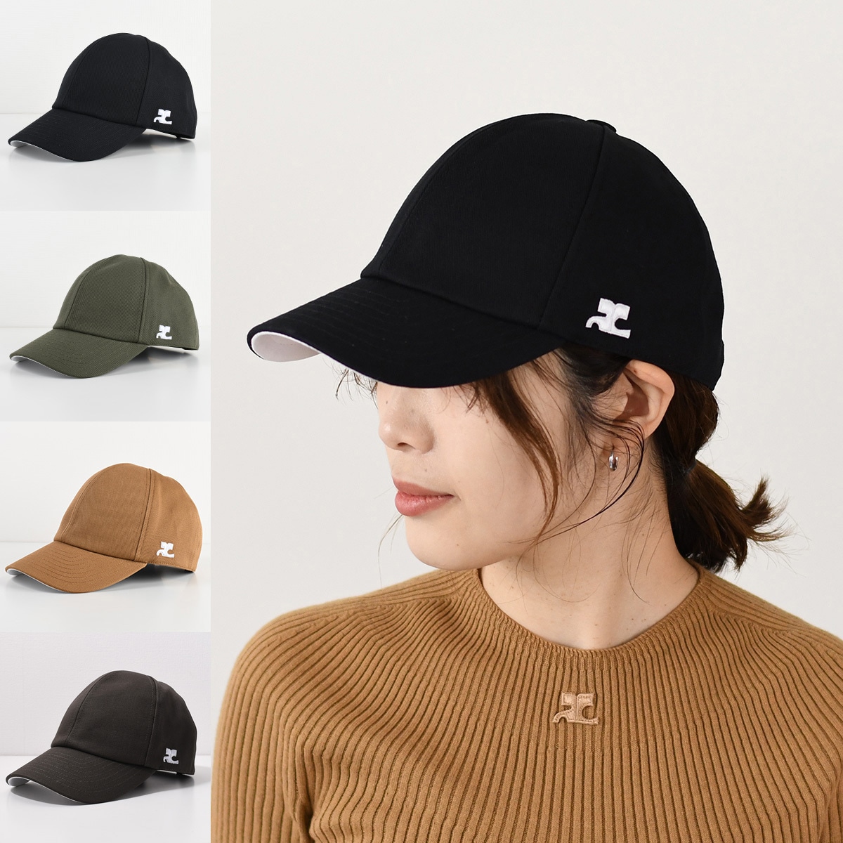 帽子 キャップ シグネチャー AC コットンキャップ 124ACT033CO0024 レディース ブラウン ブラック カーキ カジュアル シンプル