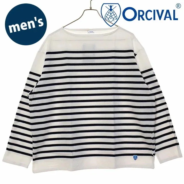 ボートネック ロングスリーブプルオーバー [#6231] メンズ トップス カットソー 長袖Tシャツ ボーダー WHITE/PIRA 正規取扱店