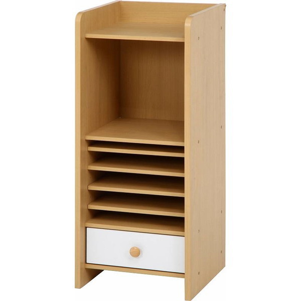 不二貿易 97609 NORM リビングラック ハイ ナチュラルホワイト メーカー直送