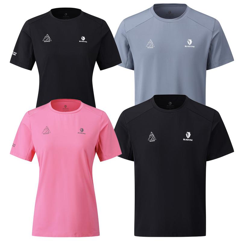 25年秋の新作 トレイルランニング 男性/女性 機能性ラウンド半袖Tシャツ 1BYRTFU006/1BYRTFU502