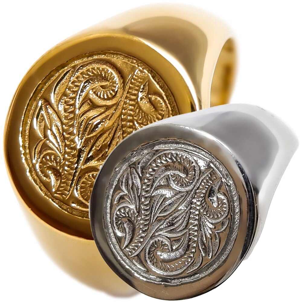 ハワイアンジュエリー リング レディース メンズ シルバー K14イエローゴールドコーティング