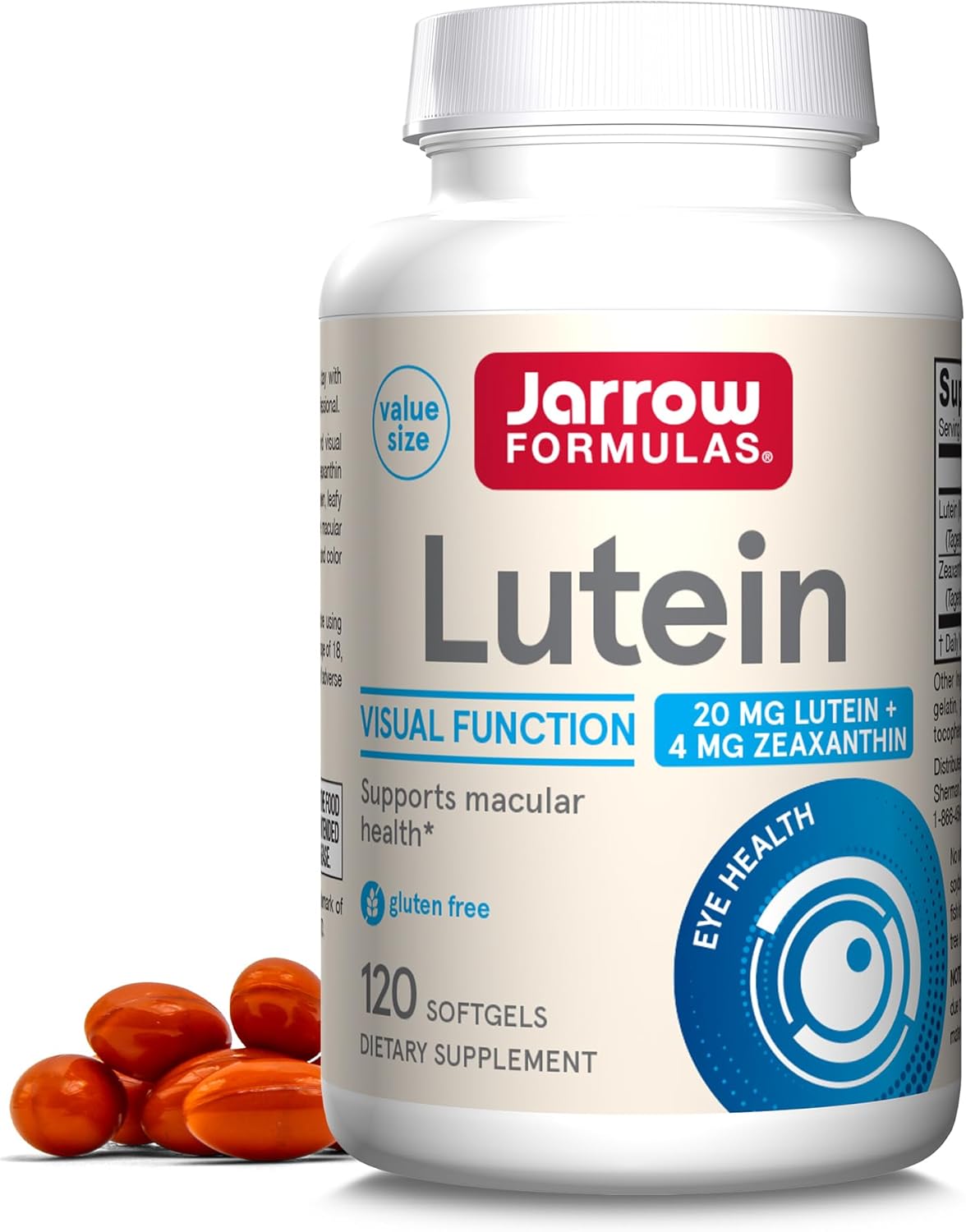 Jarrow ジャローLutein 20 MG 120錠 ソフトゲル