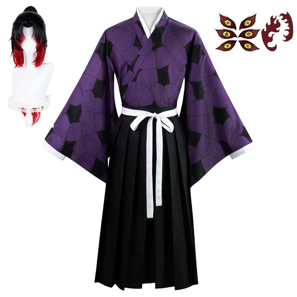 コスプレ衣装 鬼滅の刃 黒死牟 こくしぼう 和服 コスチューム 仮装 変装 お正月 祭り 文化祭 学園祭 ハロウィン クリスマス