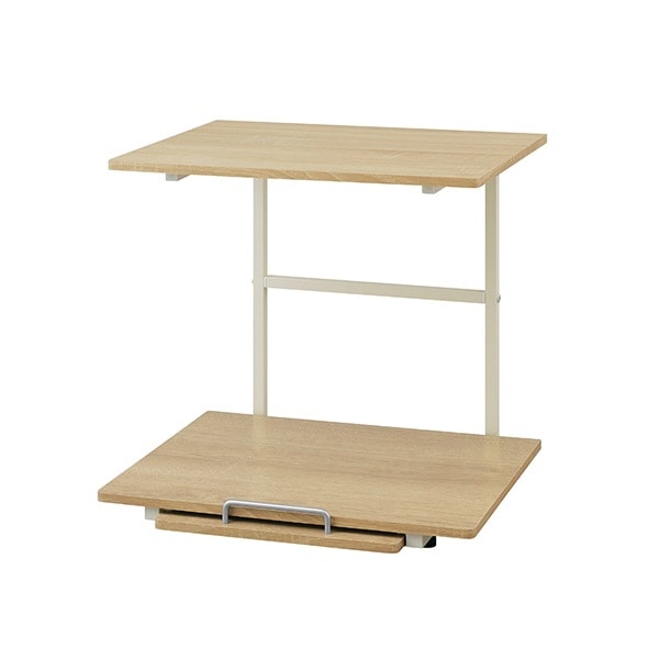 RUR-480R ホワイト/ライトナチュラル 冷蔵庫上ラック メーカー直送