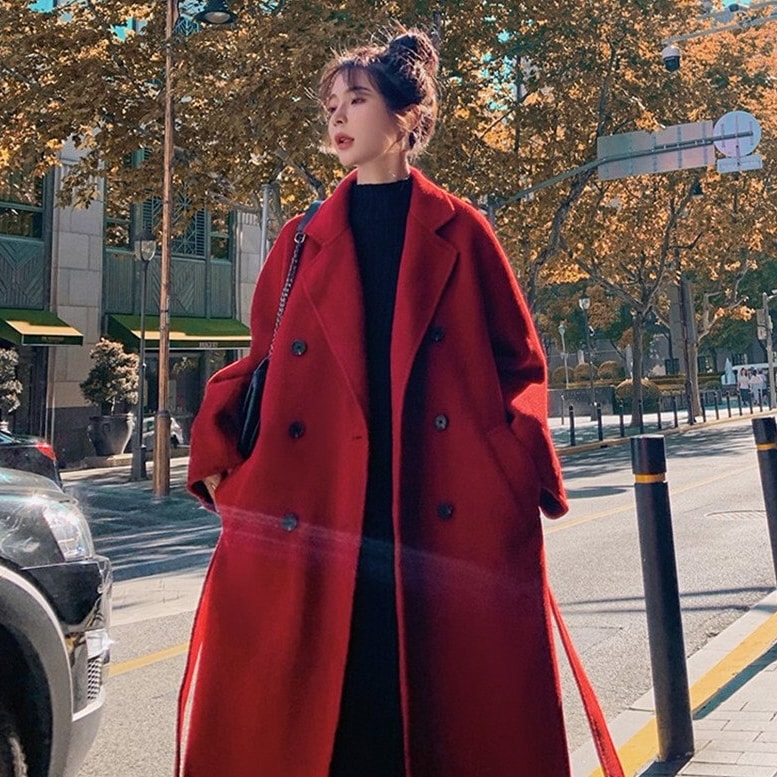 ロングコート リボン付き ロング丈 秋冬 アウター ラ レディース トレンチコート チェスターコート