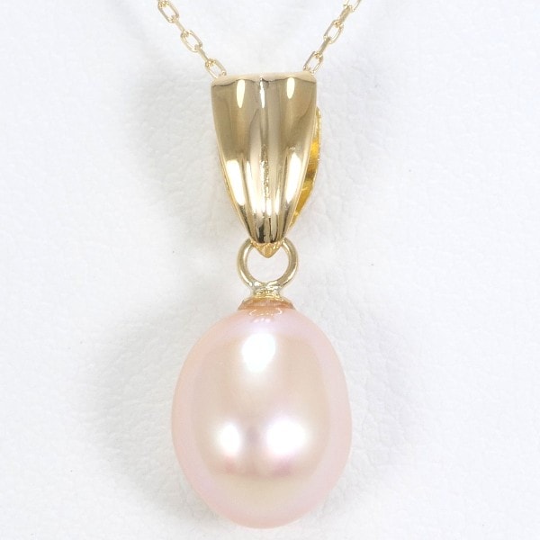 K18 18金 YG イエローゴールド ネックレス パール(真珠) 約40cm ジュエリー 中古